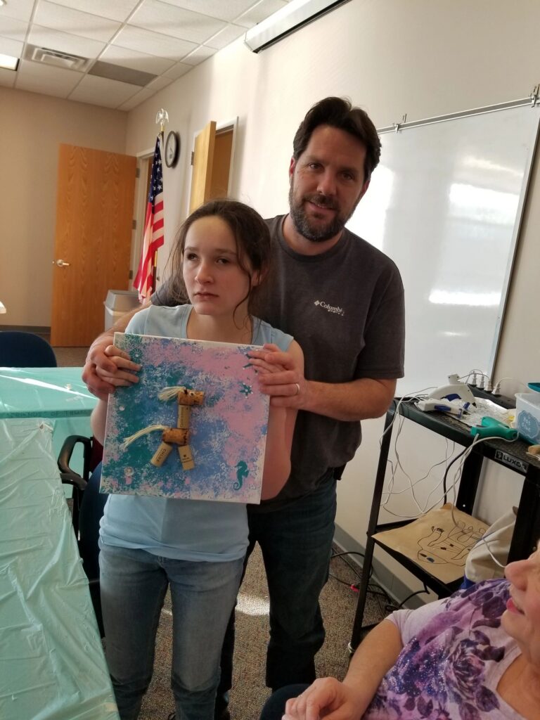Artwork and artists from the January 2019 — Braille Art on Canvas session at Creating With Blind Abandon.