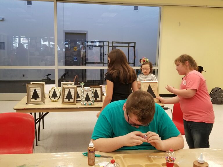 Artwork and artists from the Dec 2019 — Jeweled Christmas Trees session at Creating With Blind Abandon.