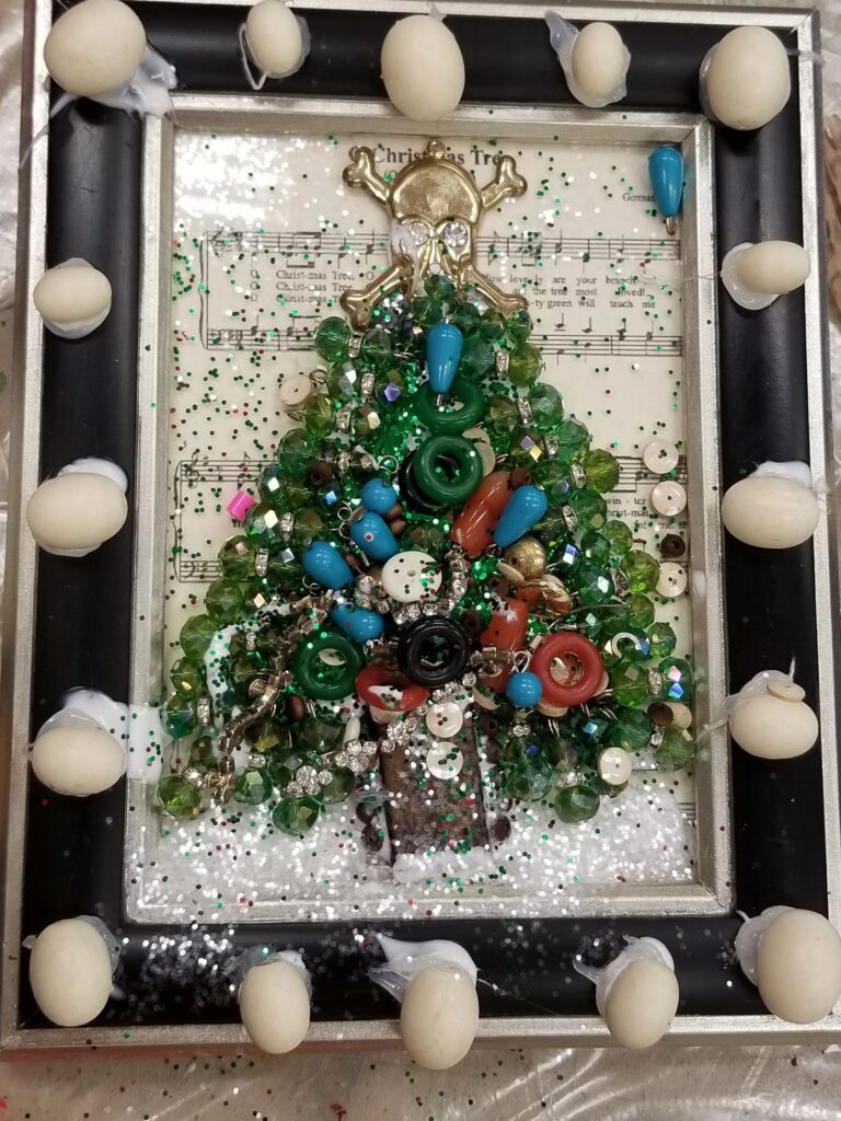 Artwork and artists from the Dec 2019 — Jeweled Christmas Trees session at Creating With Blind Abandon.
