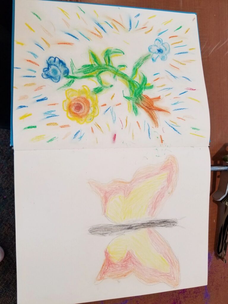 Artwork and artists from the February 2019 — Mardi Gras Fun session at Creating With Blind Abandon.