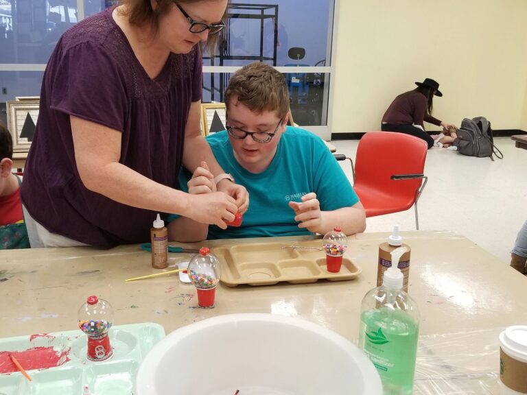 Artwork and artists from the Dec 2019 — Jeweled Christmas Trees session at Creating With Blind Abandon.