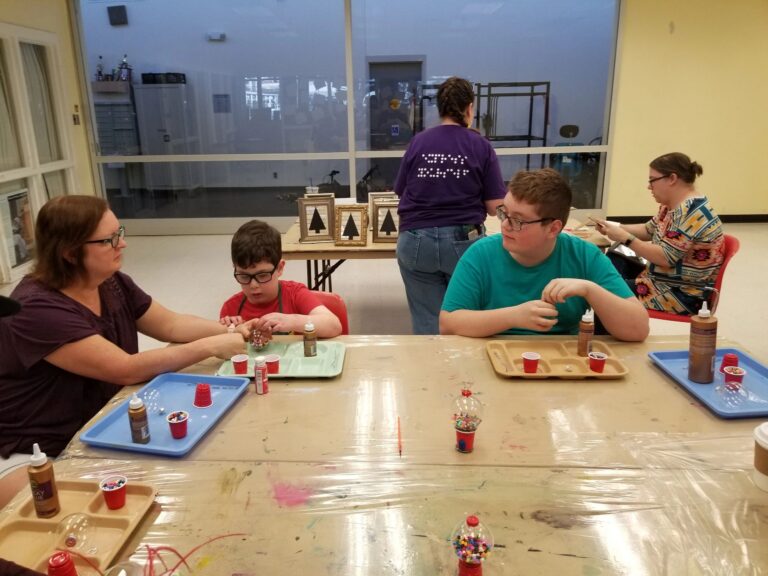 Artwork and artists from the Dec 2019 — Jeweled Christmas Trees session at Creating With Blind Abandon.
