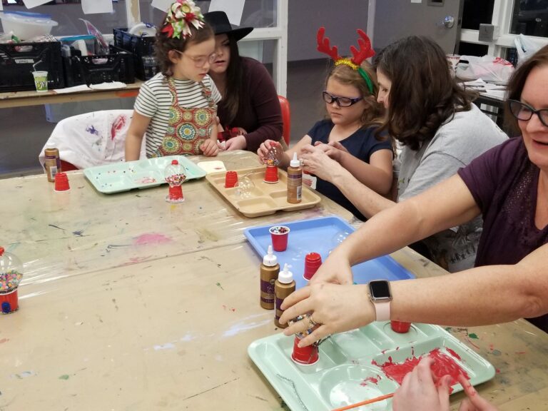 Artwork and artists from the Dec 2019 — Jeweled Christmas Trees session at Creating With Blind Abandon.