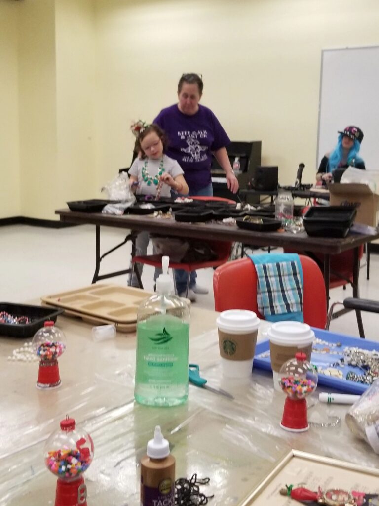 Artwork and artists from the Dec 2019 — Jeweled Christmas Trees session at Creating With Blind Abandon.