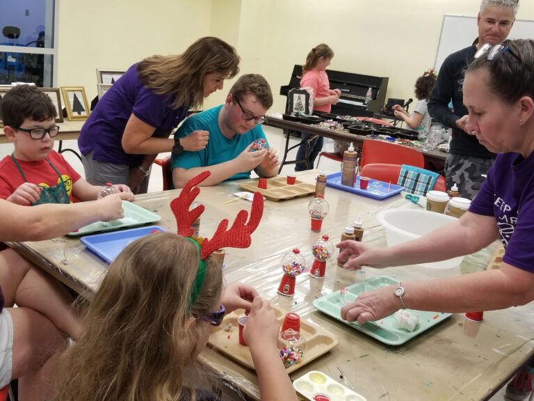 Artwork and artists from the Dec 2019 — Jeweled Christmas Trees session at Creating With Blind Abandon.