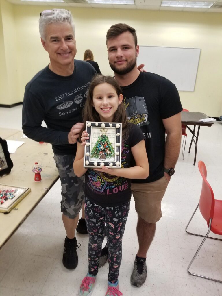 Artwork and artists from the Dec 2019 — Jeweled Christmas Trees session at Creating With Blind Abandon.