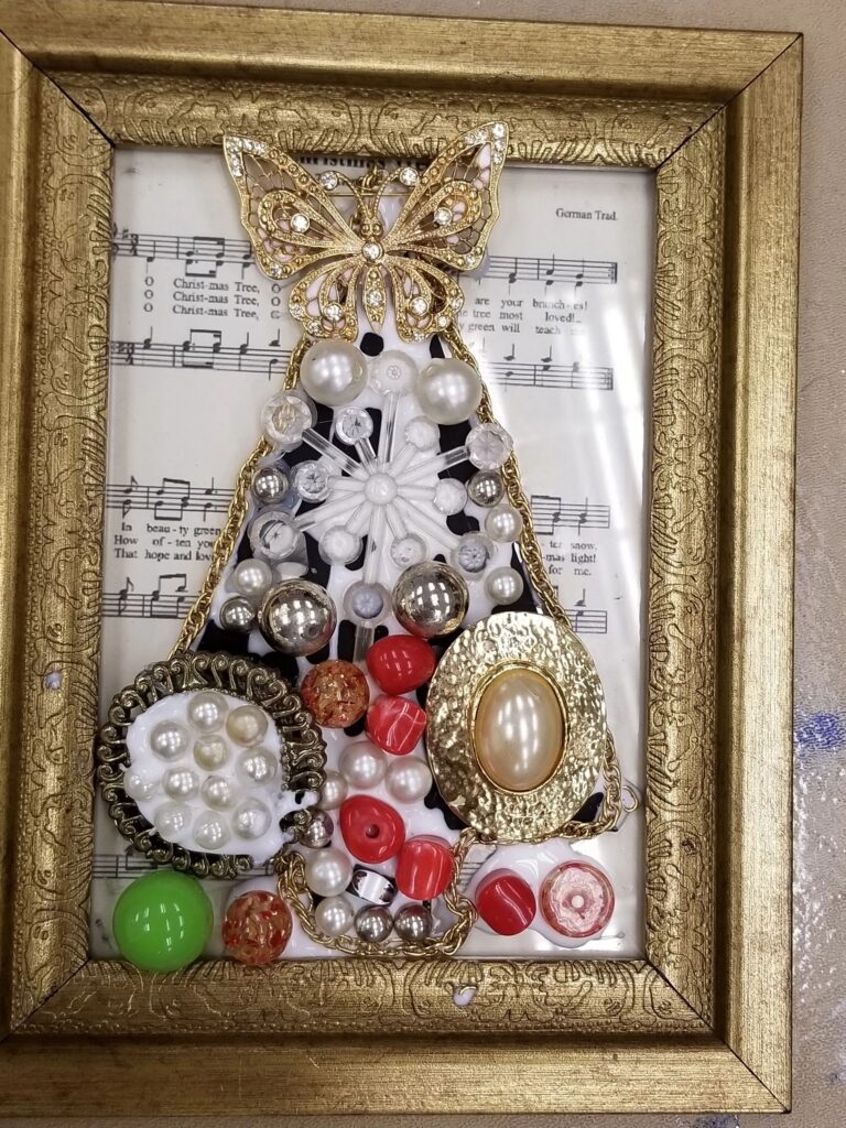 Artwork and artists from the Dec 2019 — Jeweled Christmas Trees session at Creating With Blind Abandon.