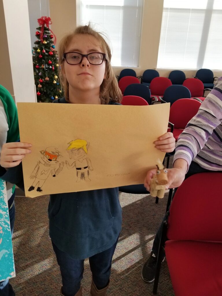 Artwork and artists from the January 2019 — Braille Art on Canvas session at Creating With Blind Abandon.