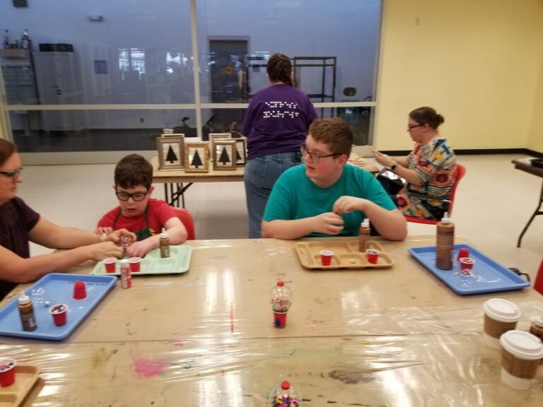 Artwork and artists from the Dec 2019 — Jeweled Christmas Trees session at Creating With Blind Abandon.