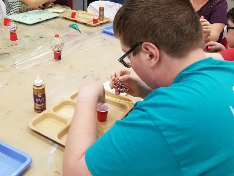 Artwork and artists from the Dec 2019 — Jeweled Christmas Trees session at Creating With Blind Abandon.