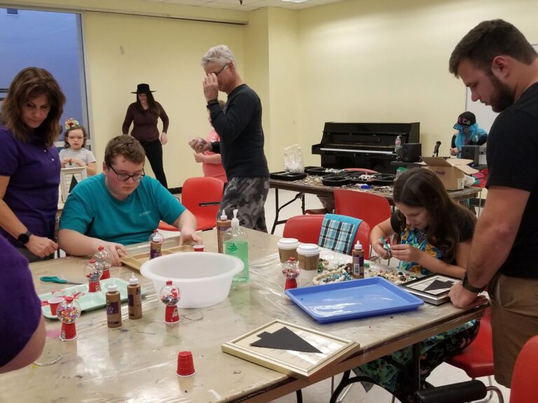 Artwork and artists from the Dec 2019 — Jeweled Christmas Trees session at Creating With Blind Abandon.