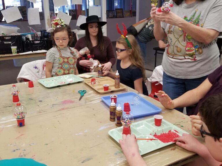 Artwork and artists from the Dec 2019 — Jeweled Christmas Trees session at Creating With Blind Abandon.