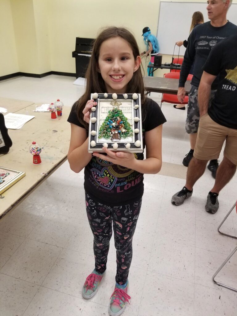 Artwork and artists from the Dec 2019 — Jeweled Christmas Trees session at Creating With Blind Abandon.