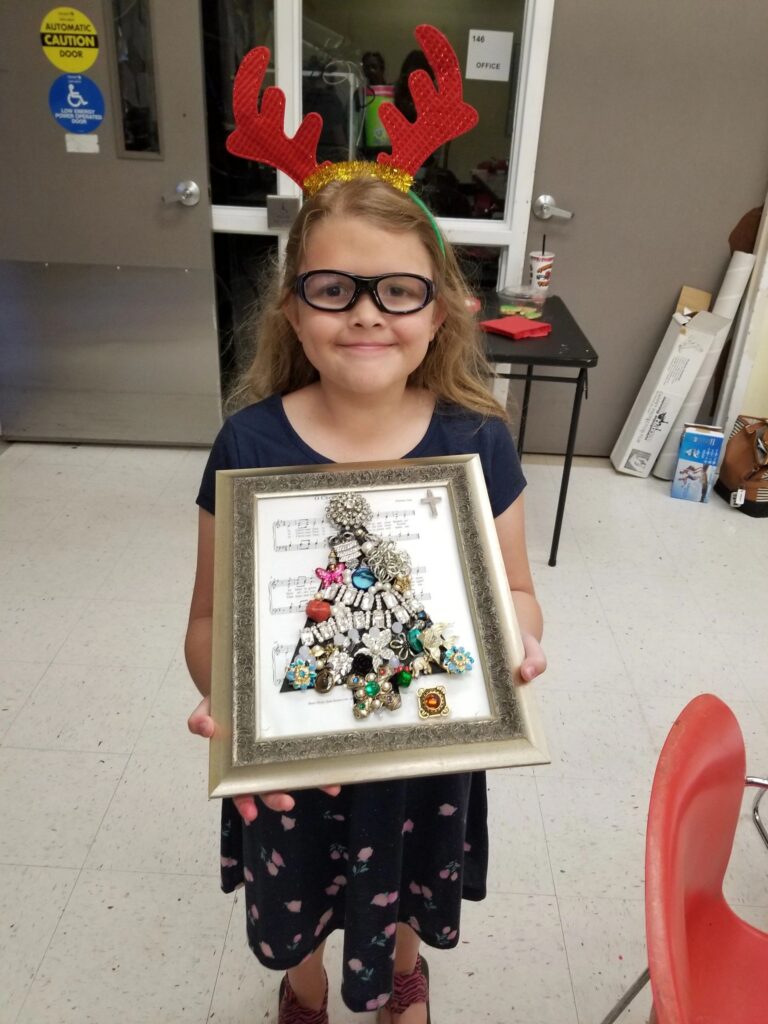 Artwork and artists from the Dec 2019 — Jeweled Christmas Trees session at Creating With Blind Abandon.