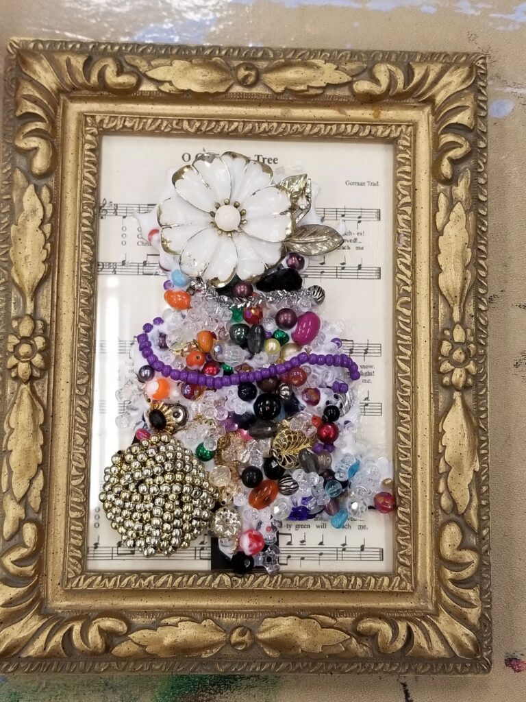 Artwork and artists from the Dec 2019 — Jeweled Christmas Trees session at Creating With Blind Abandon.