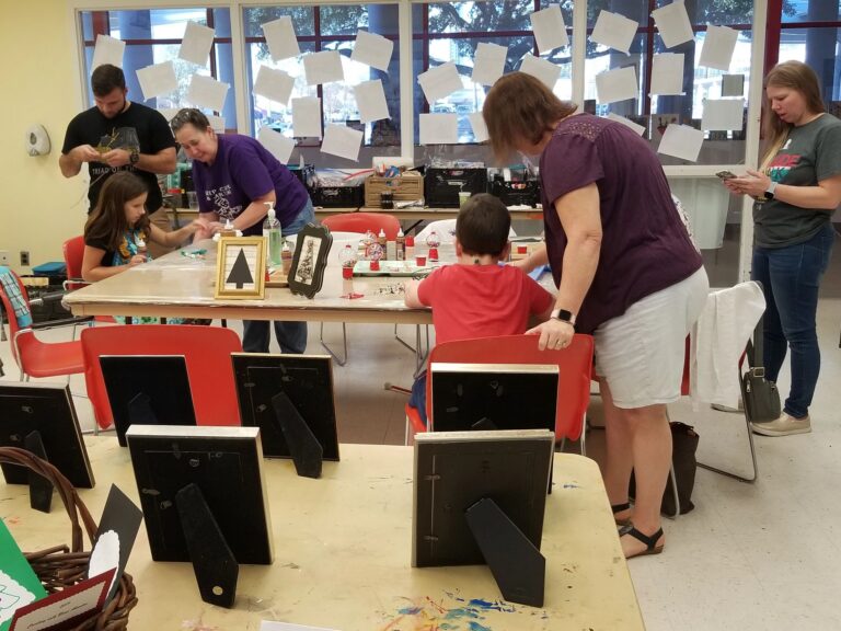 Artwork and artists from the Dec 2019 — Jeweled Christmas Trees session at Creating With Blind Abandon.