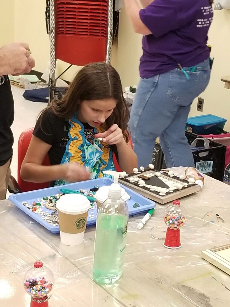 Artwork and artists from the Dec 2019 — Jeweled Christmas Trees session at Creating With Blind Abandon.
