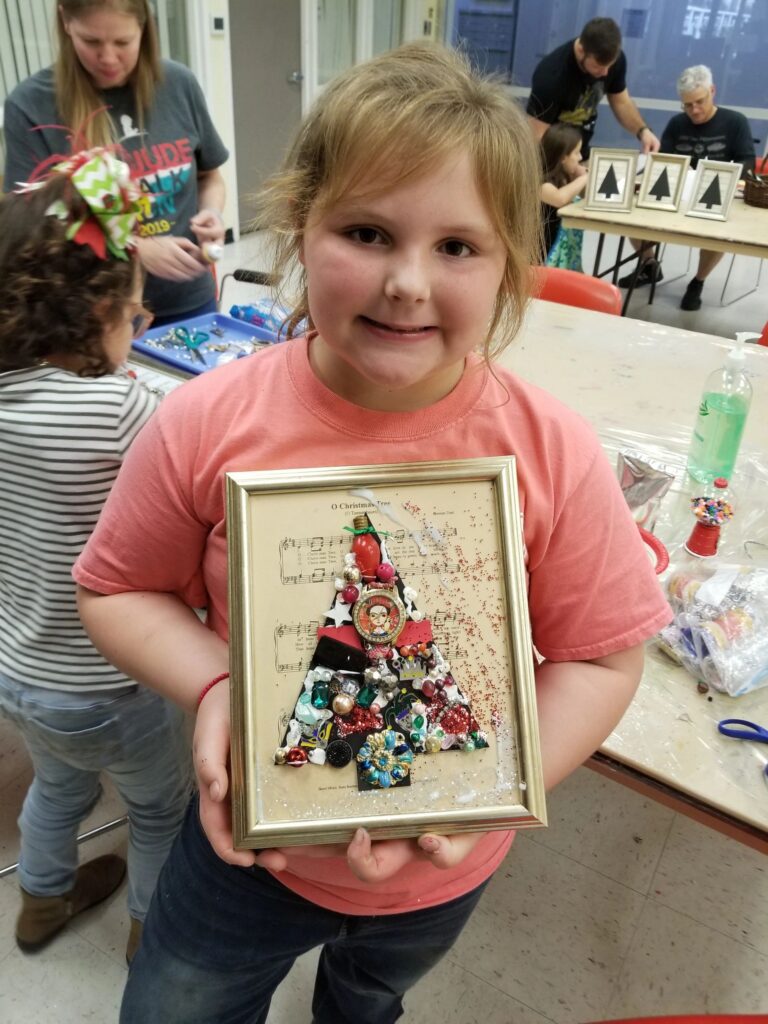 Artwork and artists from the Dec 2019 — Jeweled Christmas Trees session at Creating With Blind Abandon.