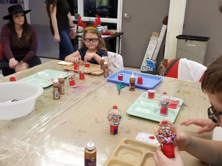 Artwork and artists from the Dec 2019 — Jeweled Christmas Trees session at Creating With Blind Abandon.