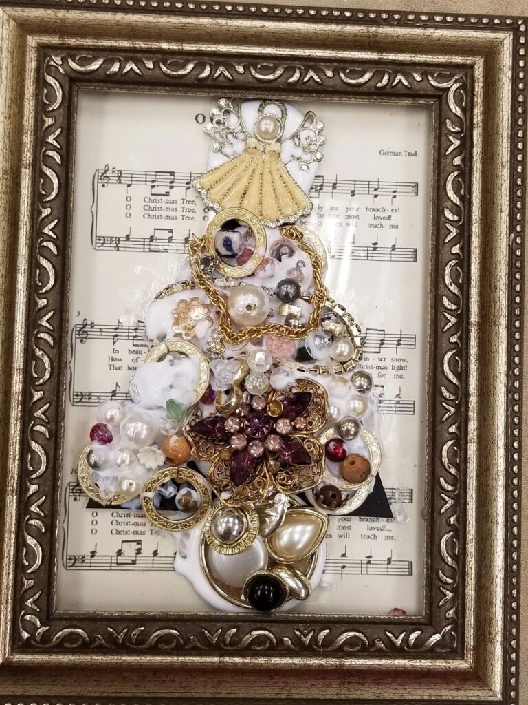 Artwork and artists from the Dec 2019 — Jeweled Christmas Trees session at Creating With Blind Abandon.