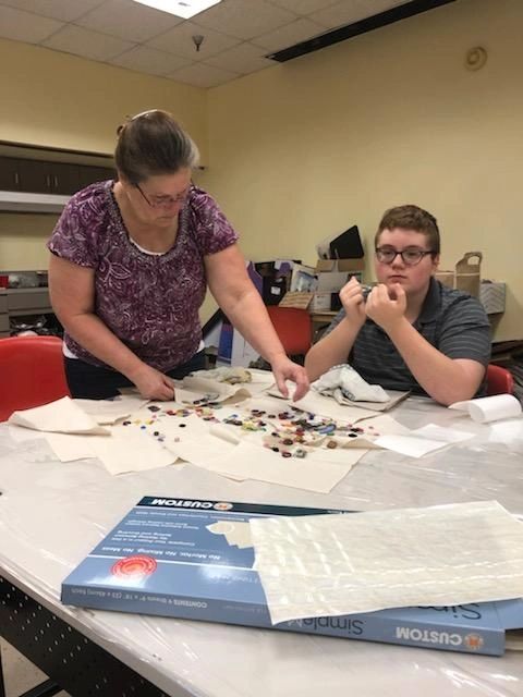 Artwork and artists from the September 2019 — The Color of Blind session at Creating With Blind Abandon.