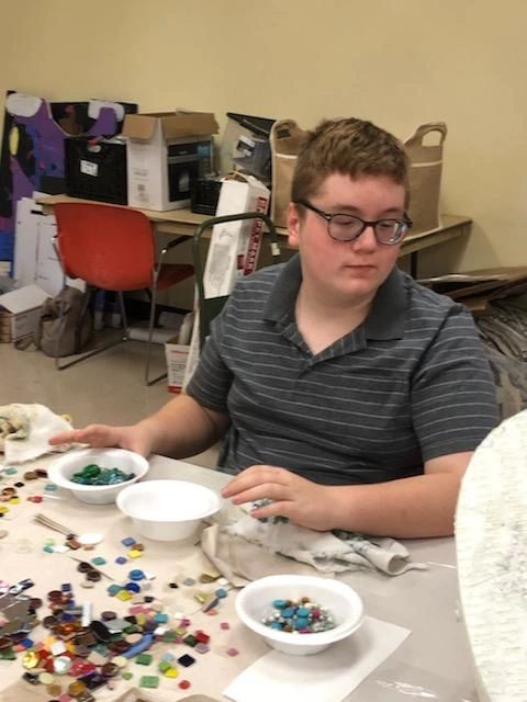 Artwork and artists from the September 2019 — The Color of Blind session at Creating With Blind Abandon.