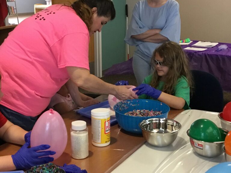 Artwork and artists from the April 2019 — Confetti Fun session at Creating With Blind Abandon.