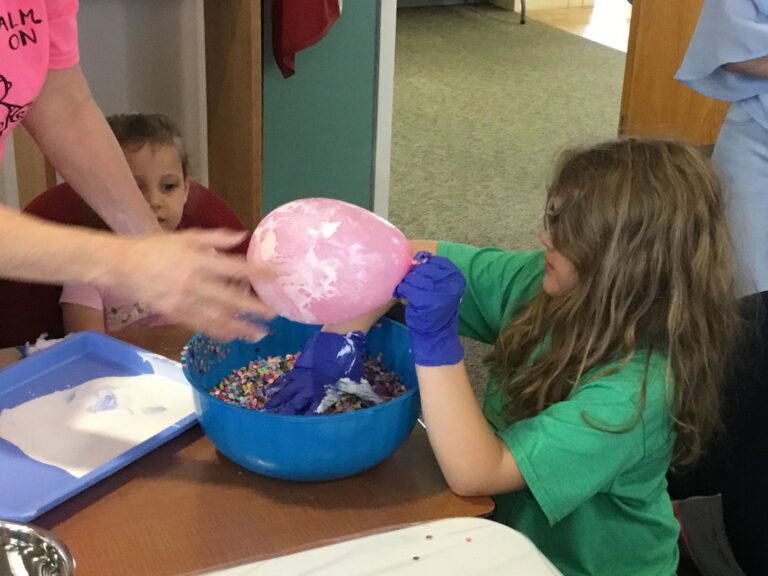 Artwork and artists from the April 2019 — Confetti Fun session at Creating With Blind Abandon.