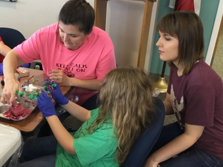 Artwork and artists from the April 2019 — Confetti Fun session at Creating With Blind Abandon.