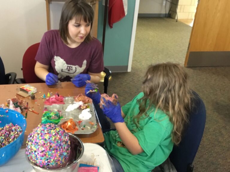 Artwork and artists from the April 2019 — Confetti Fun session at Creating With Blind Abandon.