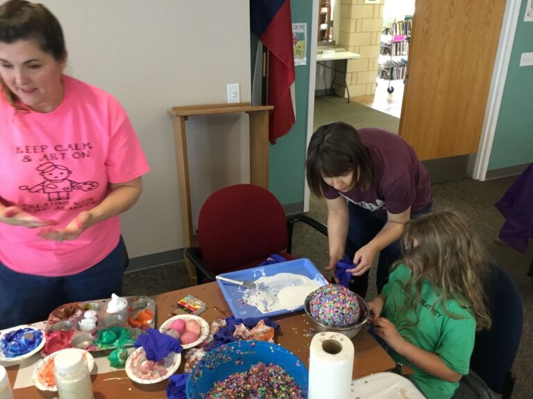 Artwork and artists from the April 2019 — Confetti Fun session at Creating With Blind Abandon.