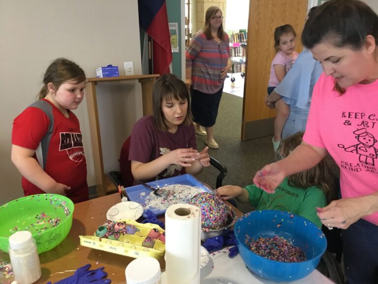 Artwork and artists from the April 2019 — Confetti Fun session at Creating With Blind Abandon.