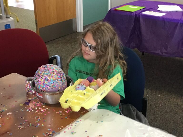 Artwork and artists from the April 2019 — Confetti Fun session at Creating With Blind Abandon.
