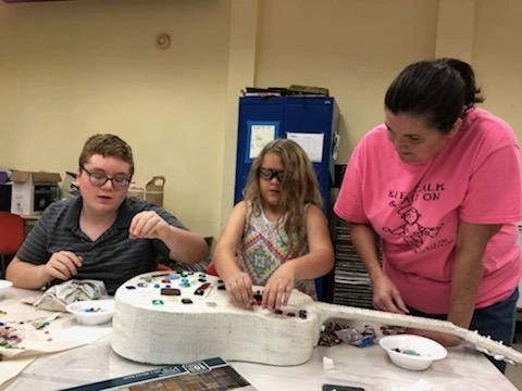 Artwork and artists from the September 2019 — The Color of Blind session at Creating With Blind Abandon.