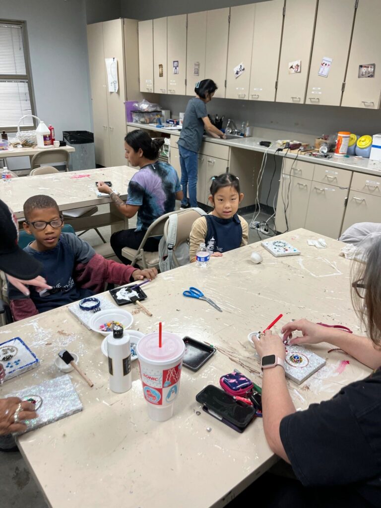 Artwork and artists from the Dec'23 — Kids Rudolph session at Creating With Blind Abandon.