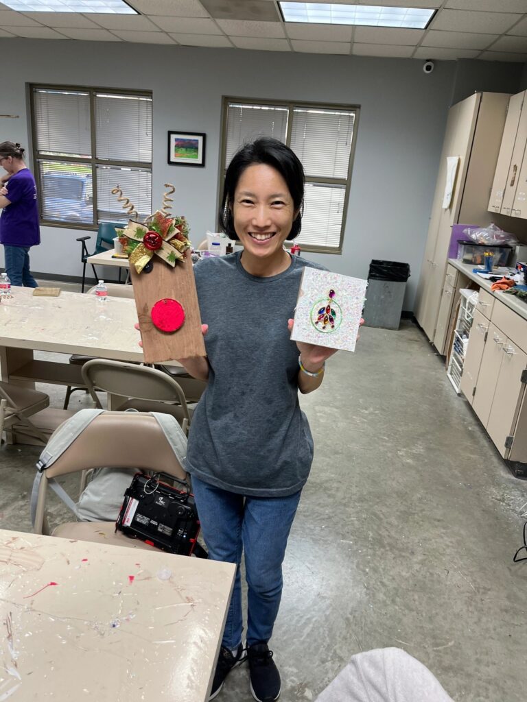 Artwork and artists from the Dec'23 — Kids Rudolph session at Creating With Blind Abandon.