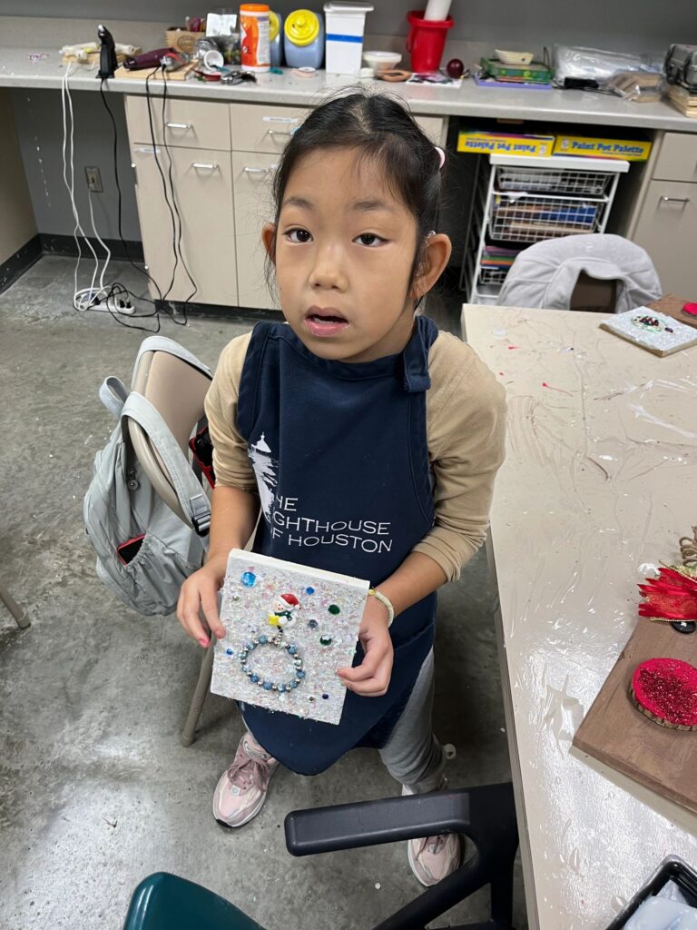 Artwork and artists from the Dec'23 — Kids Rudolph session at Creating With Blind Abandon.
