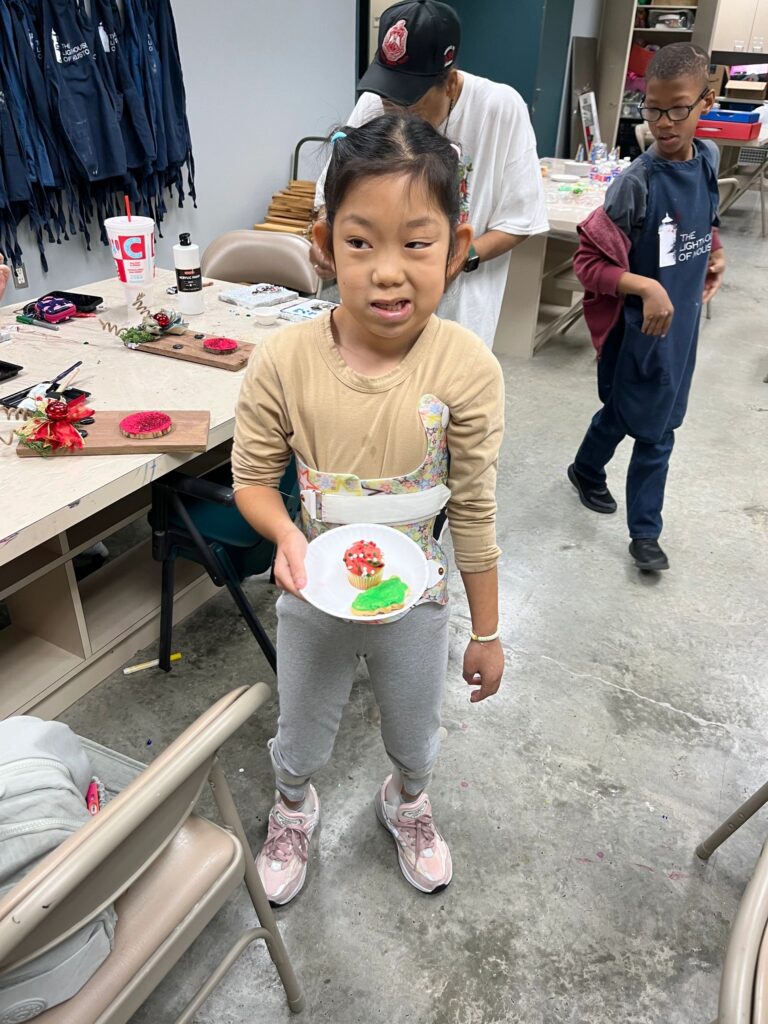 Artwork and artists from the Dec'23 — Kids Rudolph session at Creating With Blind Abandon.