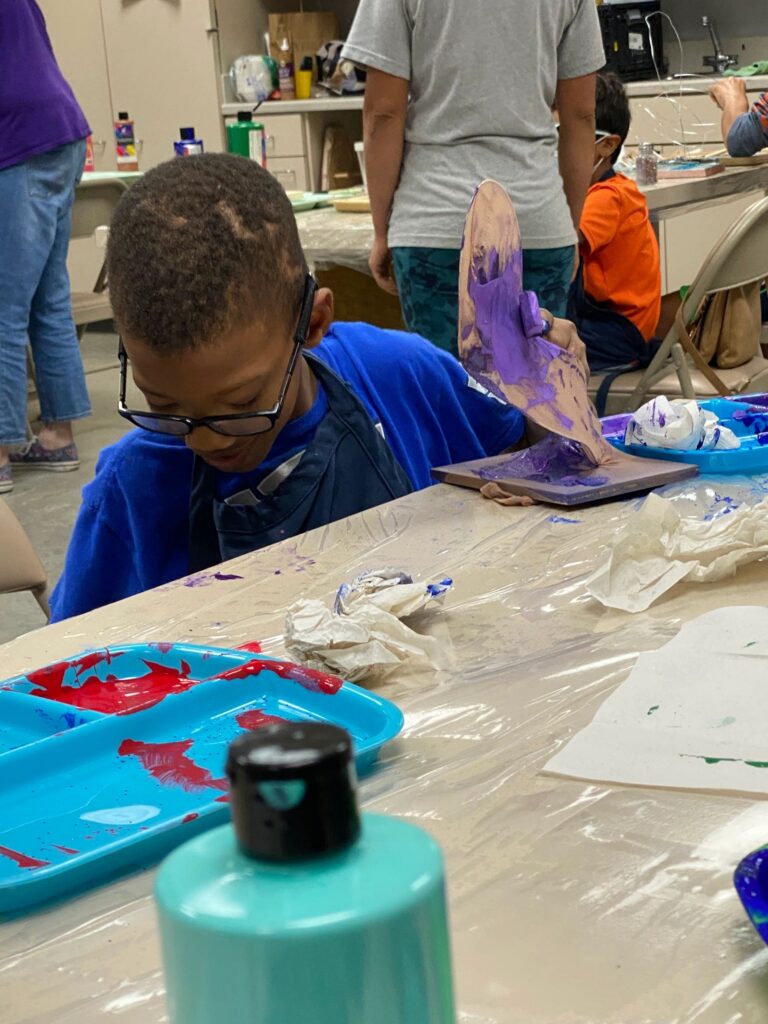 Artwork and artists from the September 2023 Student Sculptures session at Creating With Blind Abandon.