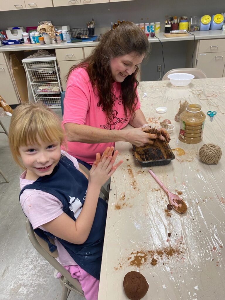 Artwork and artists from the Nov '23 — Kids session at Creating With Blind Abandon.
