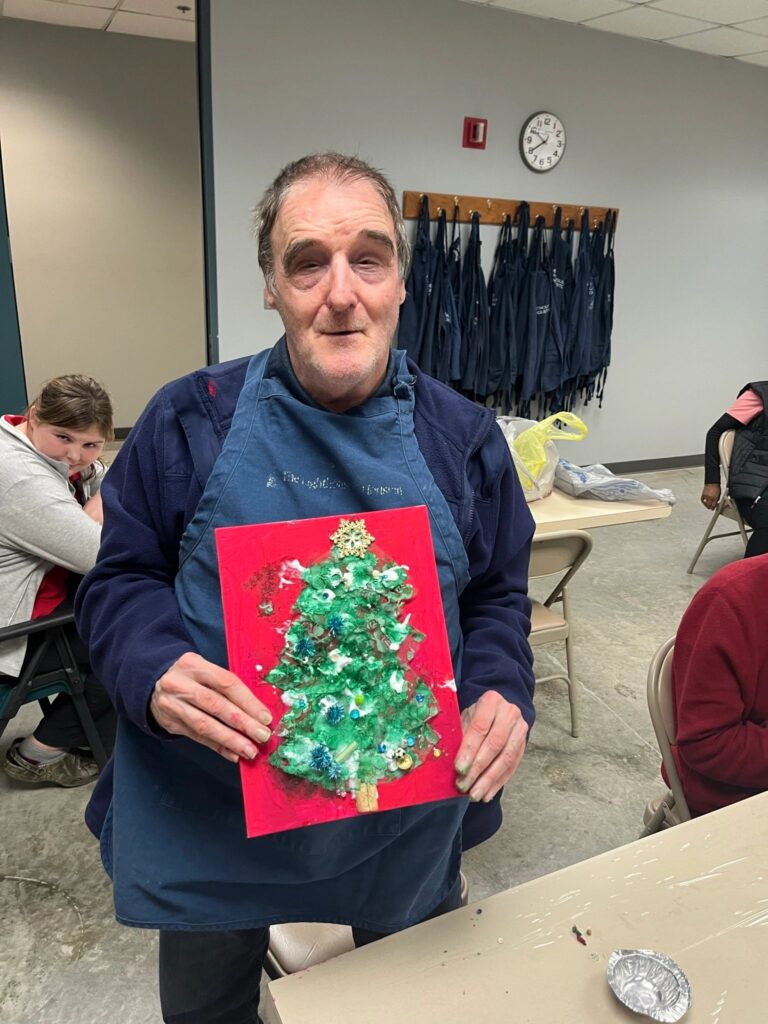 Artwork and artists from the Nov '23 — Adults - Christmas Trees session at Creating With Blind Abandon.