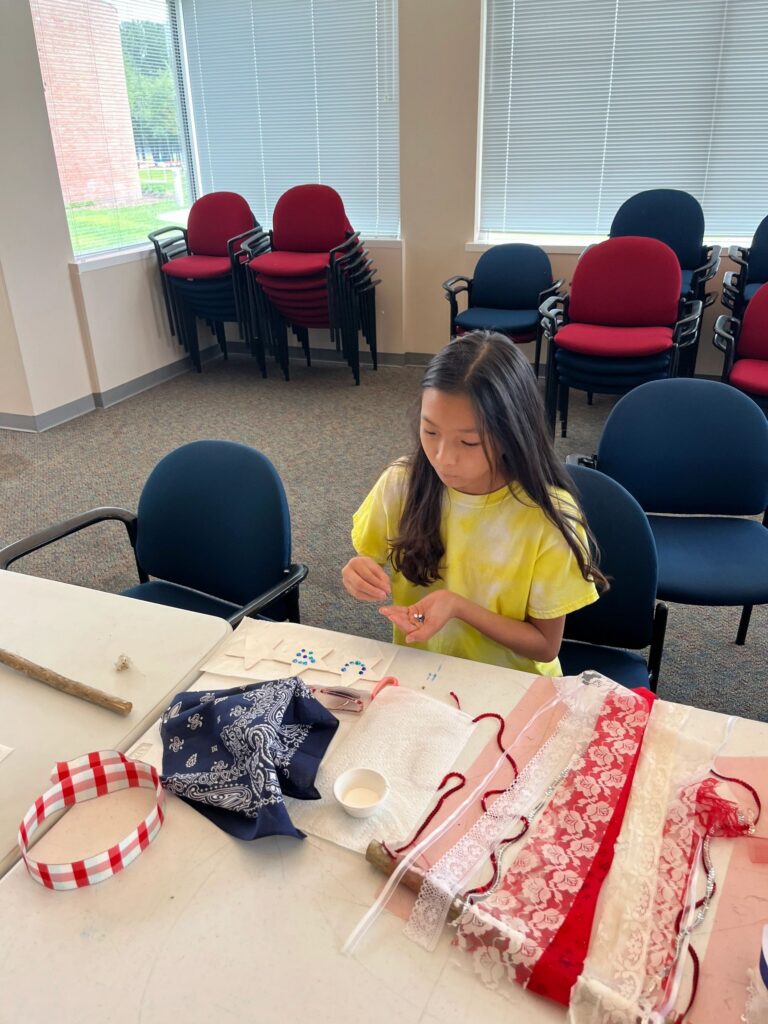 Artwork and artists from the May 2023 American Flag Banners session at Creating With Blind Abandon.
