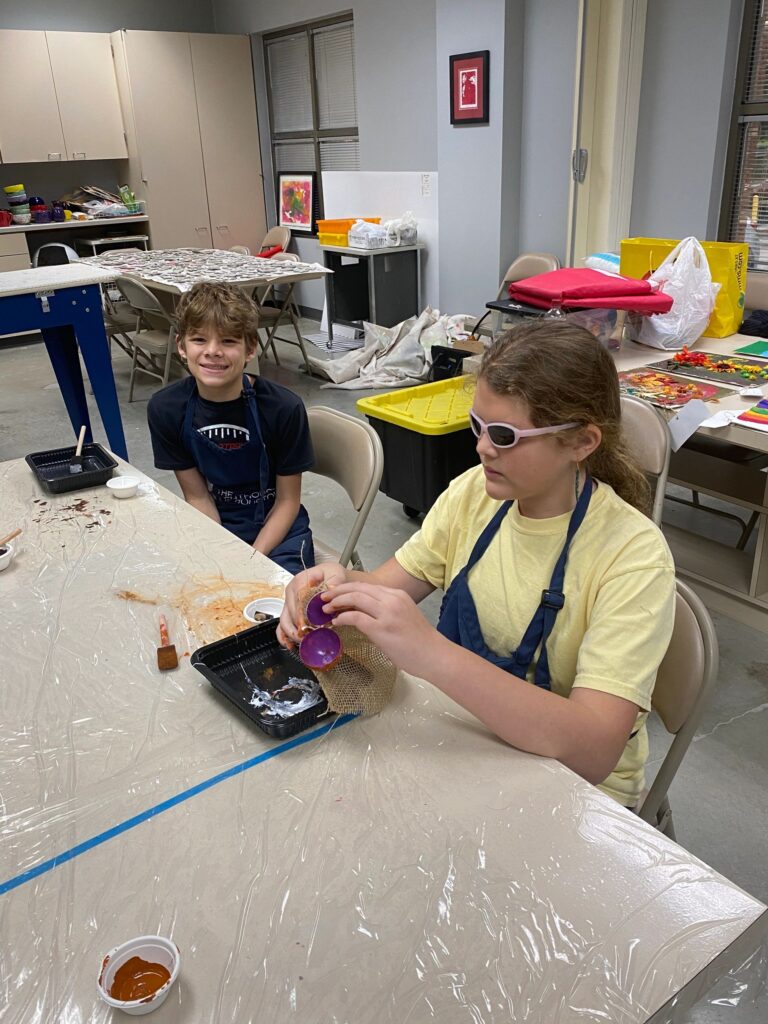 Artwork and artists from the Nov '23 — Kids session at Creating With Blind Abandon.