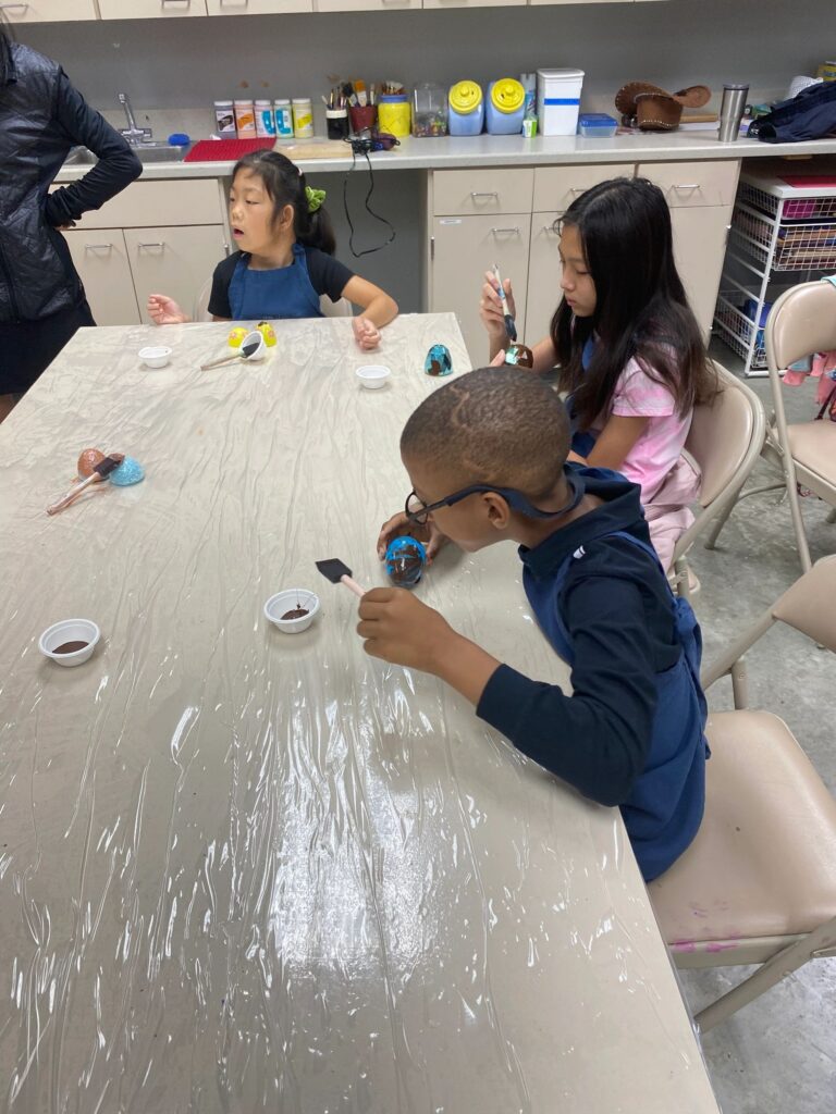 Artwork and artists from the Nov '23 — Kids session at Creating With Blind Abandon.
