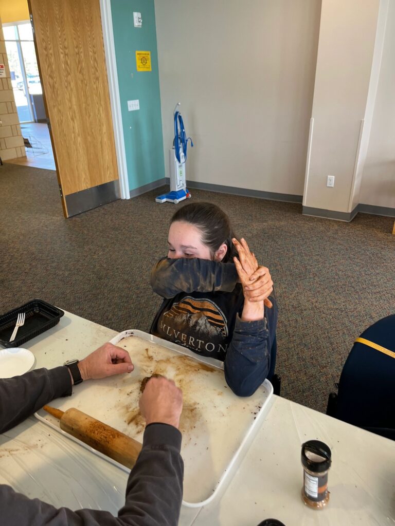 Artwork and artists from the February 2023 — Cinnamon Applesauce Valentines Ornaments session at Creating With Blind Abandon.