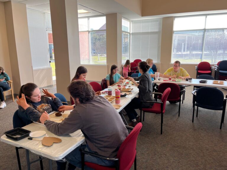 Artwork and artists from the February 2023 — Cinnamon Applesauce Valentines Ornaments session at Creating With Blind Abandon.