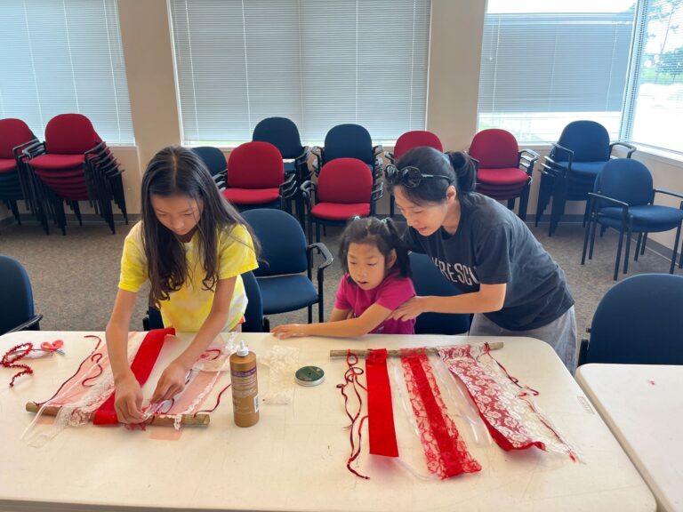 Artwork and artists from the May 2023 American Flag Banners session at Creating With Blind Abandon.