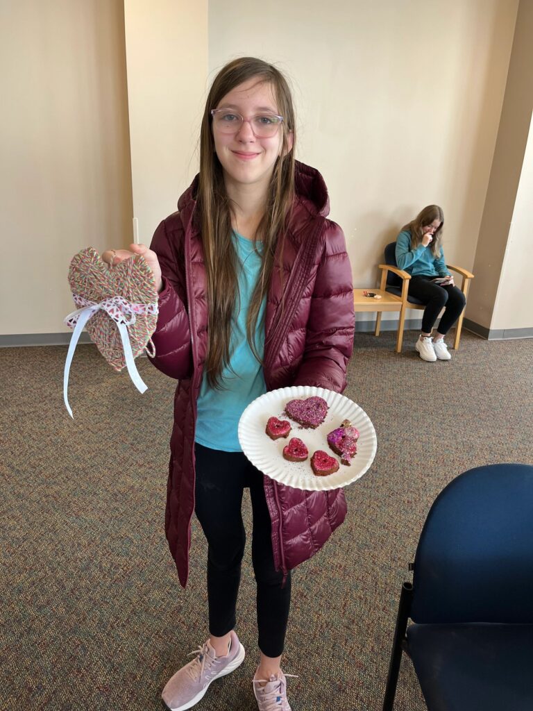 Artwork and artists from the February 2023 — Cinnamon Applesauce Valentines Ornaments session at Creating With Blind Abandon.
