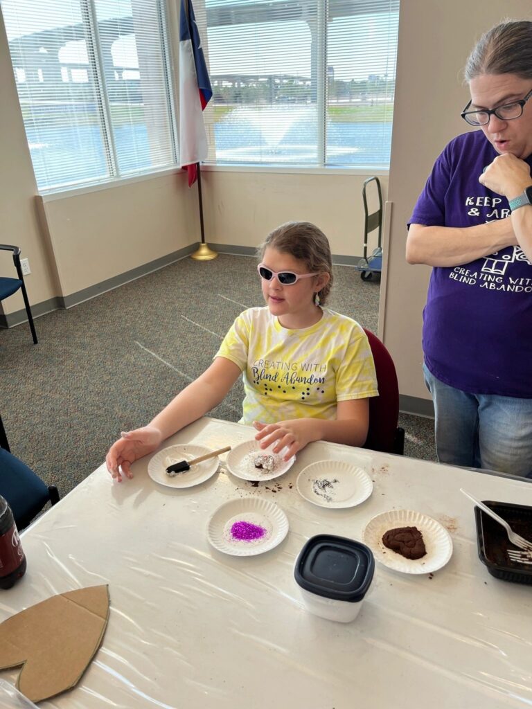 Artwork and artists from the February 2023 — Cinnamon Applesauce Valentines Ornaments session at Creating With Blind Abandon.
