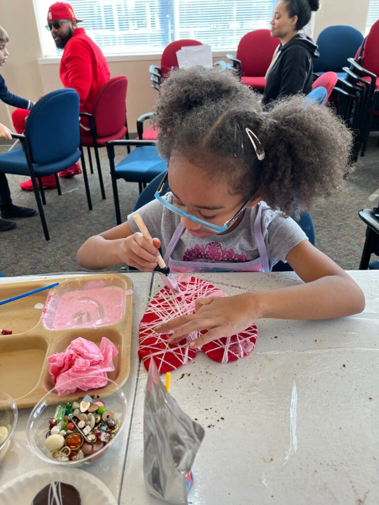 Artwork and artists from the February 2023 — Cinnamon Applesauce Valentines Ornaments session at Creating With Blind Abandon.